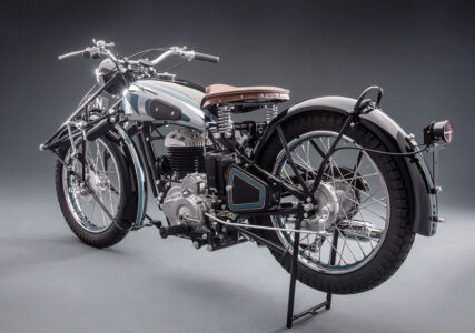 Rearview of a motorcycle